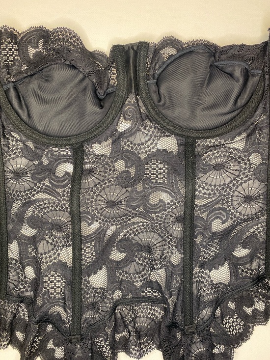 Vintage Victoria's Secret Black Lace Corset Bustier - Picture 8 of 10